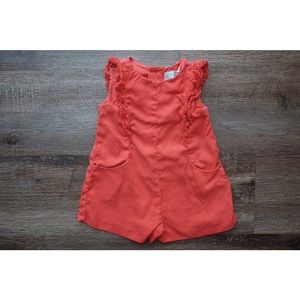Zara baby girl red shorts romper
